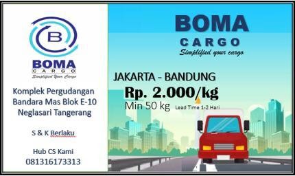 Jakarta - Bandung Rp. 2.000 /Kg