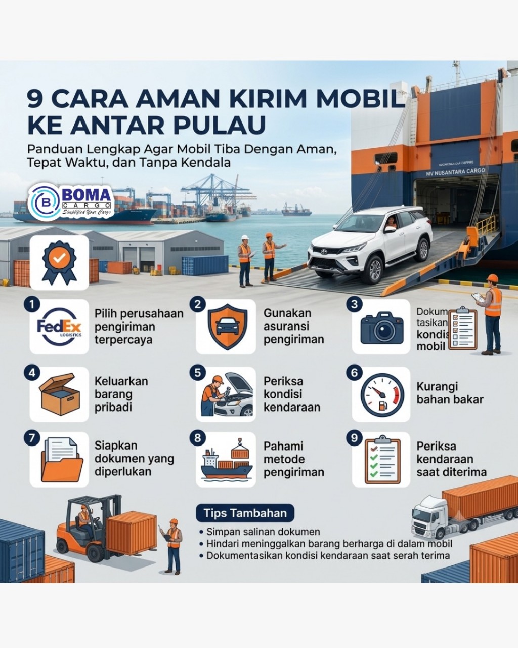 9 Cara Aman Kirim Mobil Ke Antar Pulau