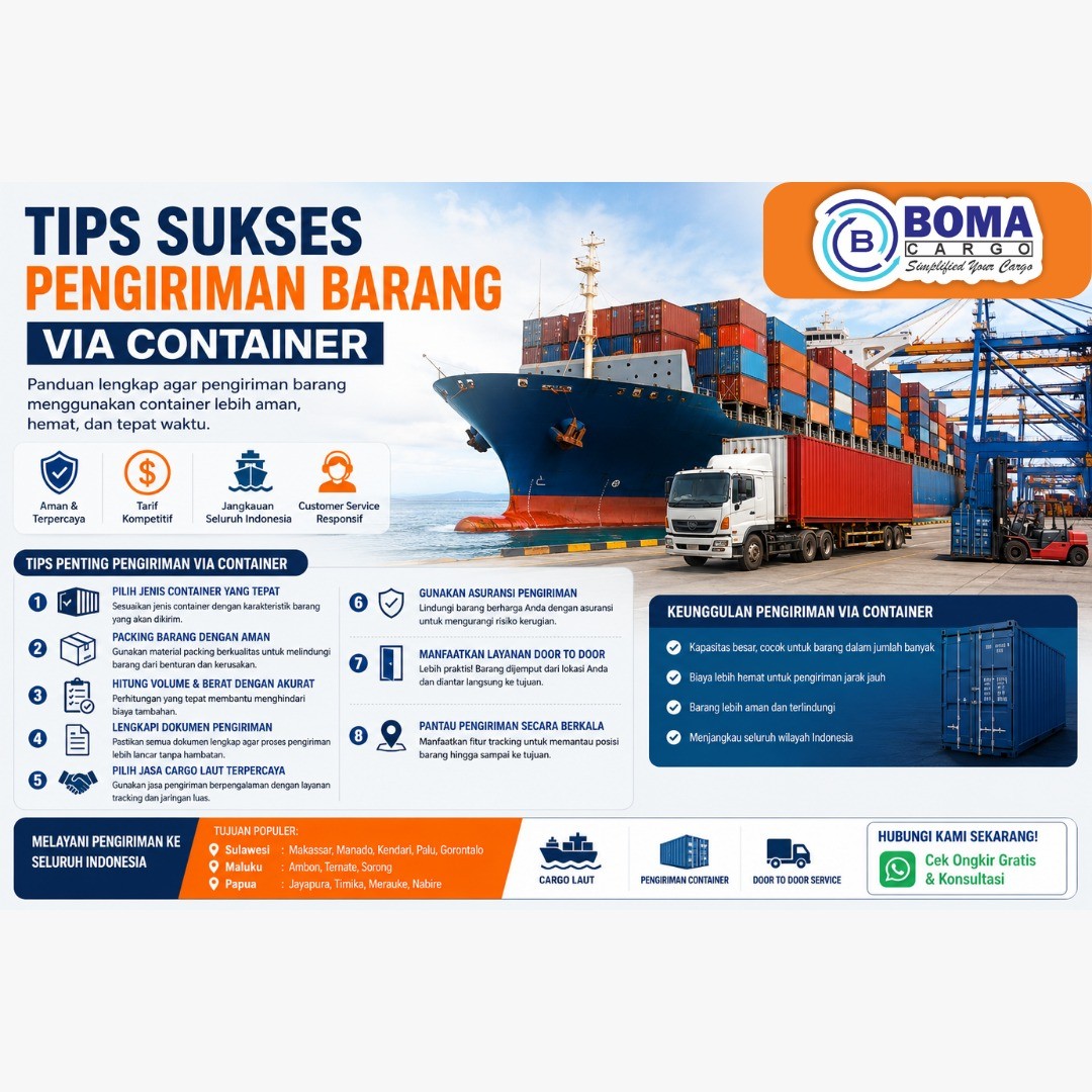 Tips Sukses Pengiriman Barang via Container agar Aman, Hemat, dan Tepat Waktu