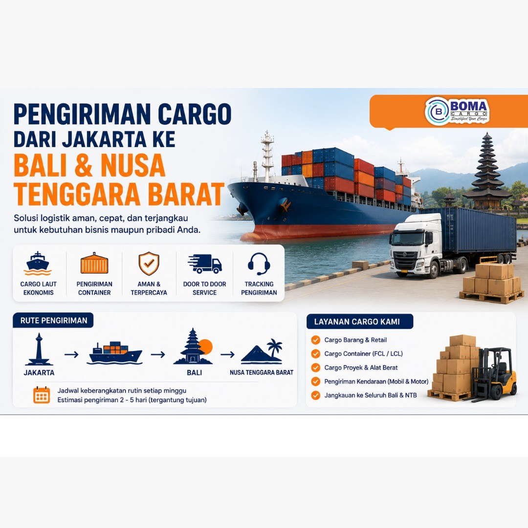 Pengiriman Cargo dari Jakarta ke Bali dan Nusa Tenggara Barat: Solusi Logistik Aman dan Terjangkau